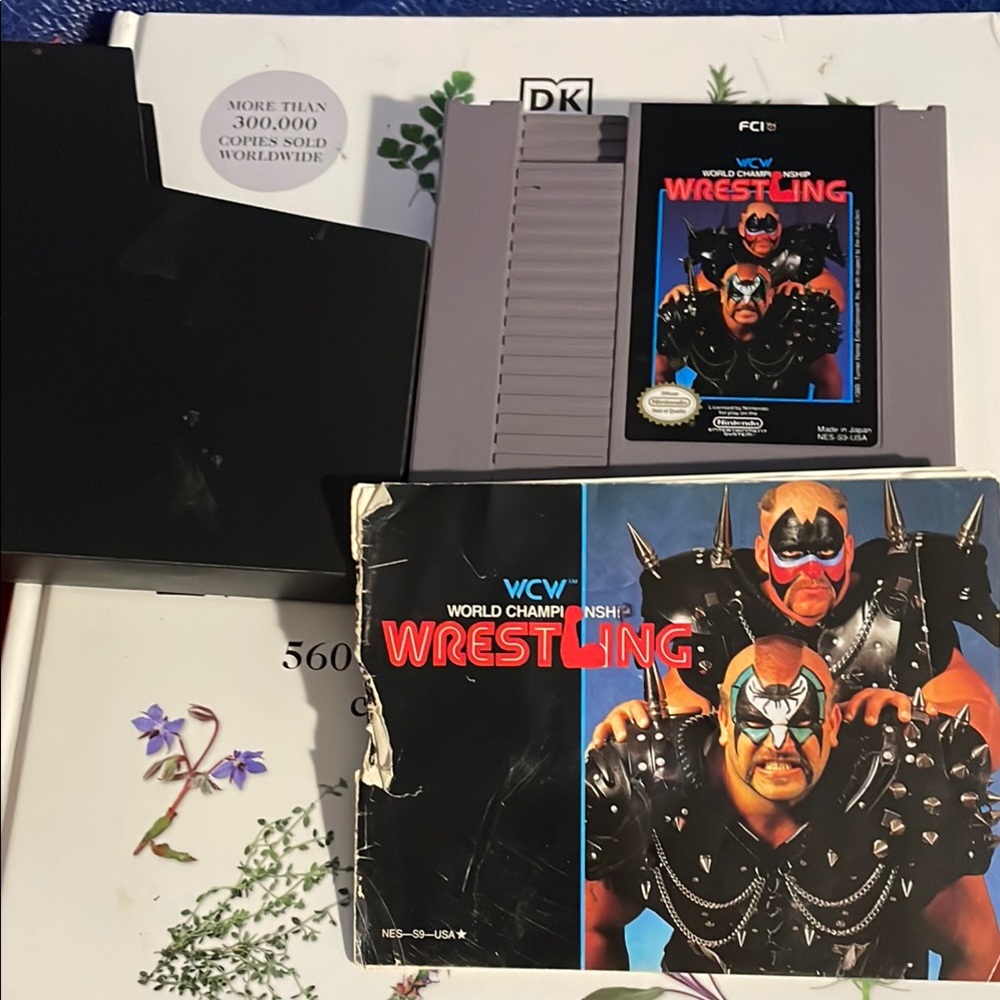 WCW World Championship Wrestling Game Cartridge - Black and Gray